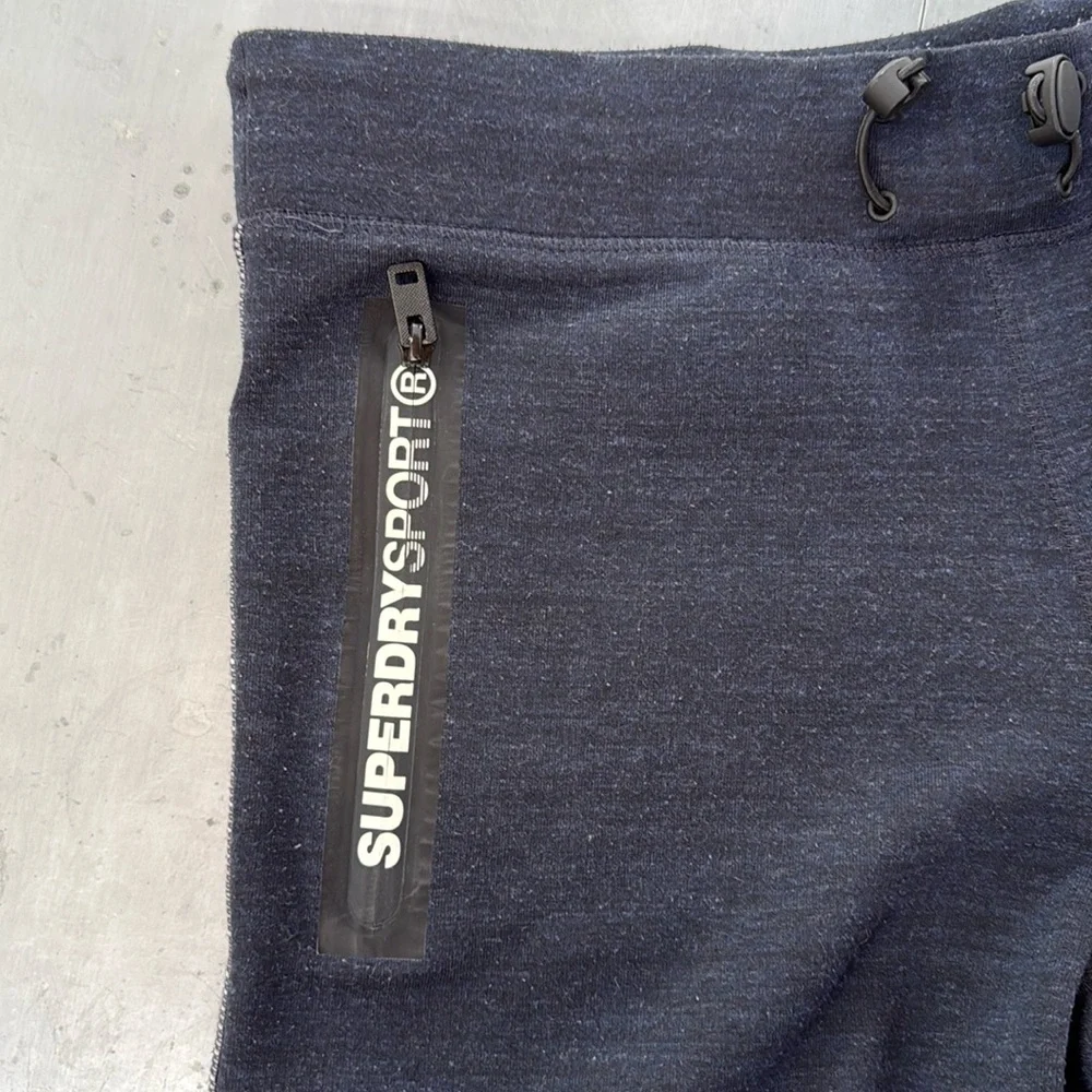 Superdry Sport Gym Tech dark blue men’s shorts size L, EUC black - Picture 2 of 8